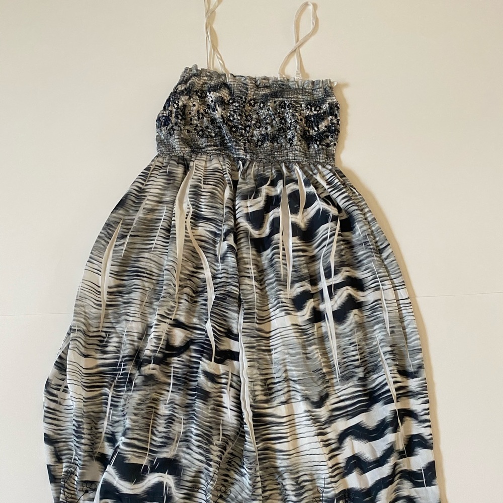 Black and White Slip Dress